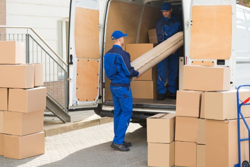 Professional movers handling flat removals in Burroughs