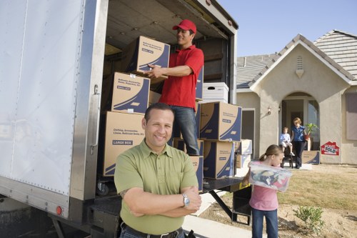 Local man and van moving through Burroughs streets